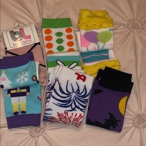 6 pack baby/toddler leg warmers